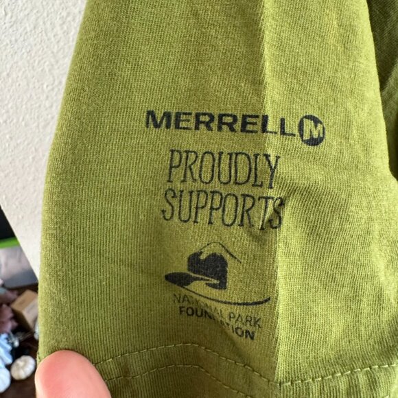 Merrell Sequoia National Park Organic Cotton Graphic Tee Green Size Large - Picture 5 of 5